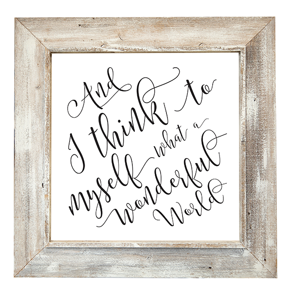 30x30 White Rustic Frame