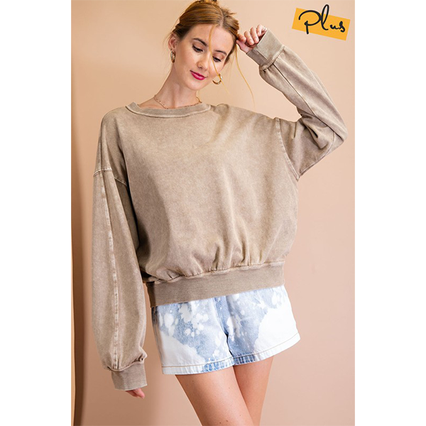Long Sleeve Terry Knit Sweatshirt
