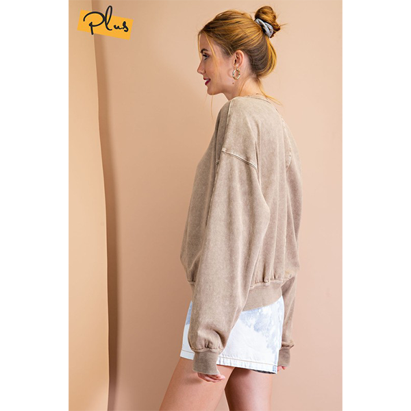 Long Sleeve Terry Knit Sweatshirt