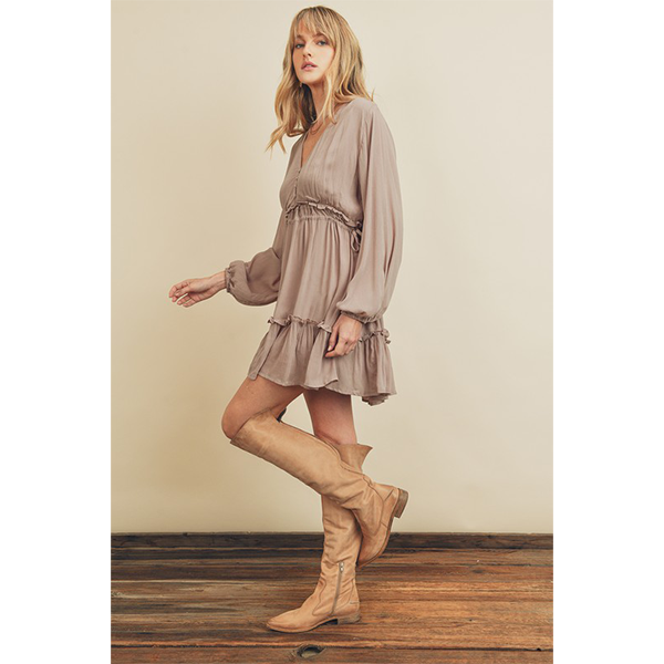 Mauve Mini Swing Dress