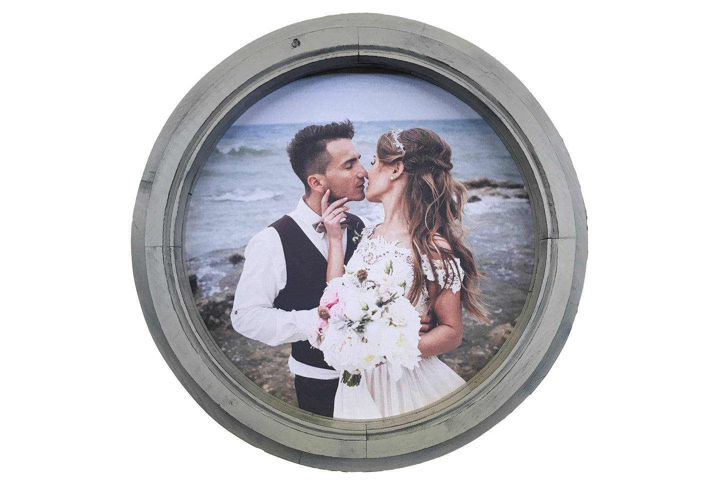 Gray Round With Photo