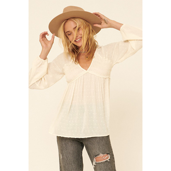 Swiss Dot Blouse