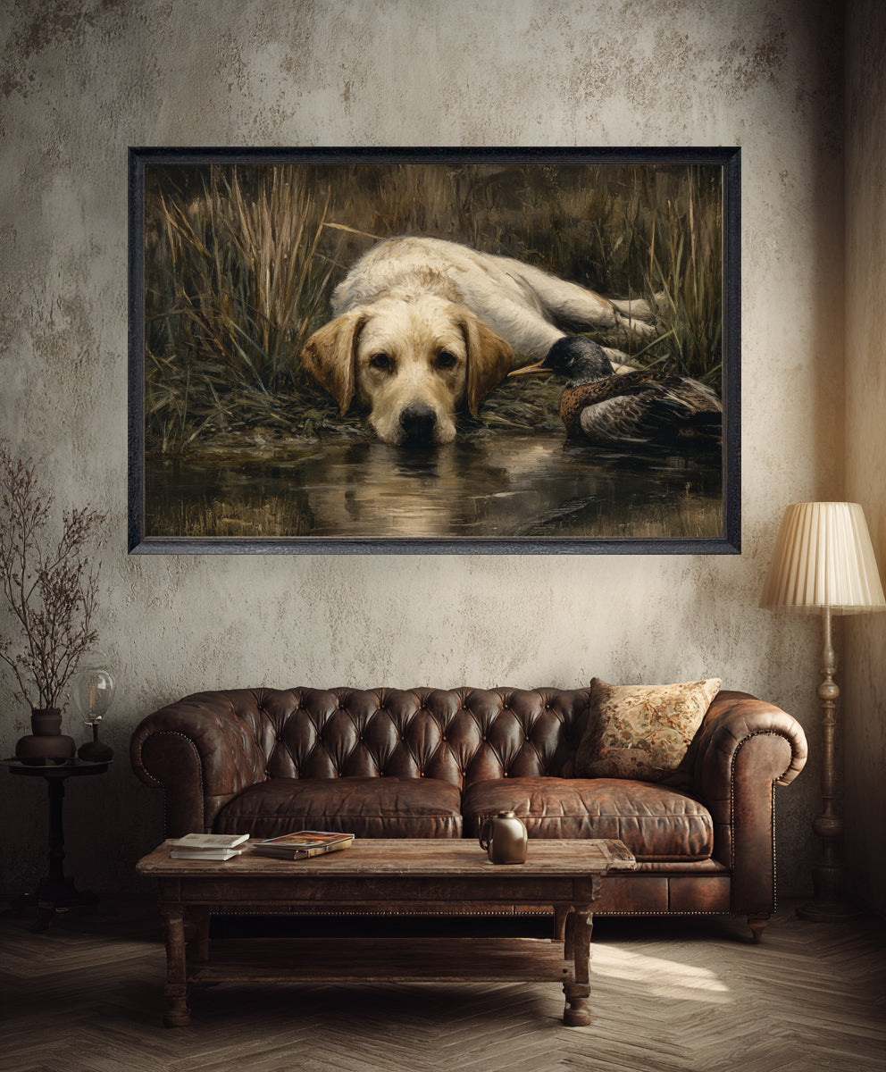 40x60 Black and Brown Hunting Dog #5