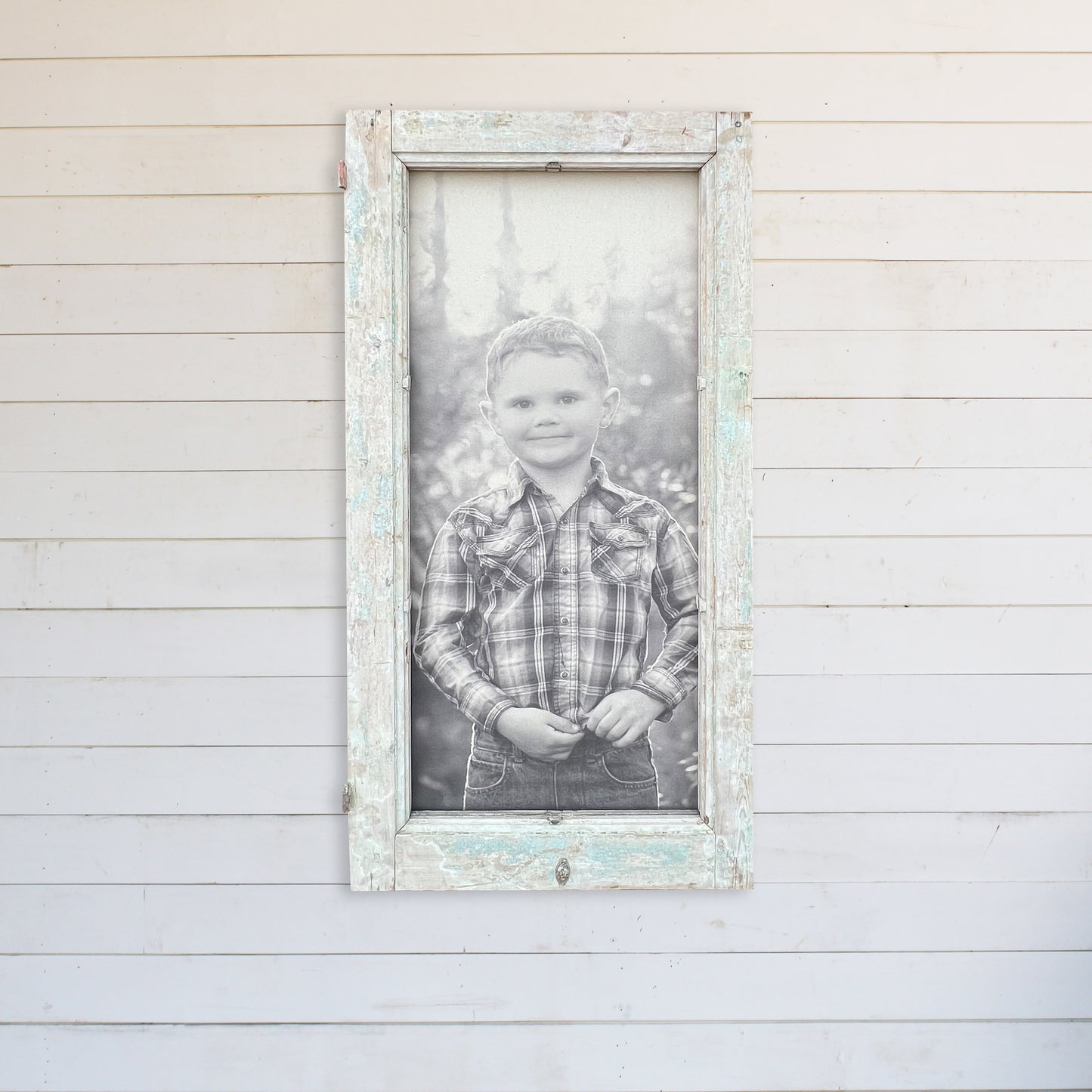 Turquoise Hued Reclaimed European Photo Frame 3043