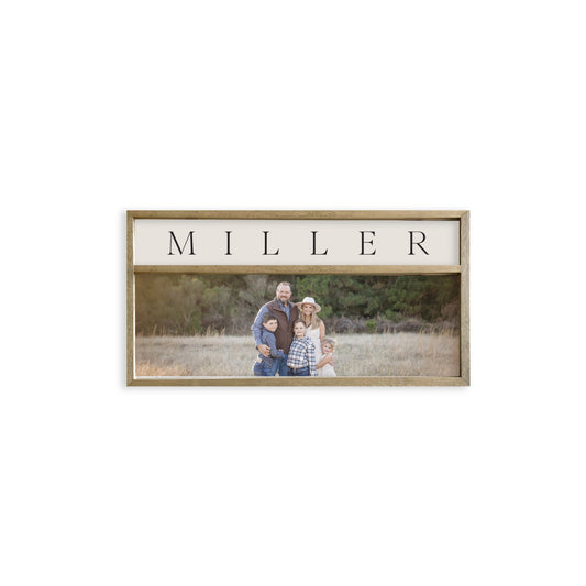 35x18 Thin Oak Family Name - Horizontal