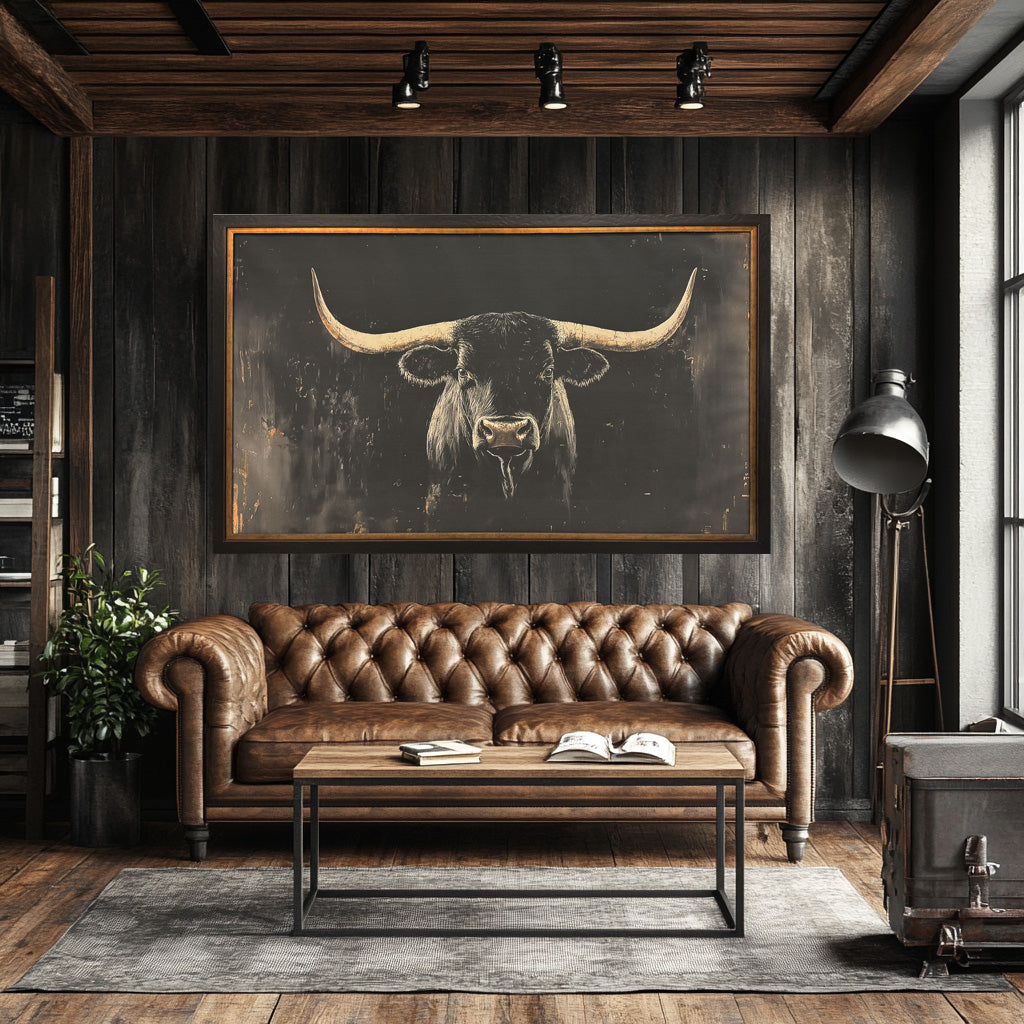 40x60 Black and Gold Black Bull